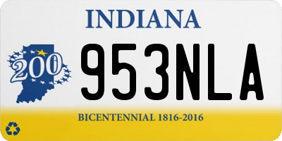 IN license plate 953NLA
