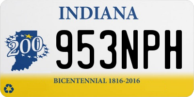 IN license plate 953NPH