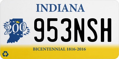 IN license plate 953NSH