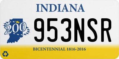 IN license plate 953NSR