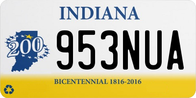 IN license plate 953NUA