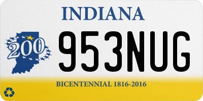 IN license plate 953NUG