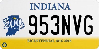 IN license plate 953NVG