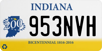 IN license plate 953NVH