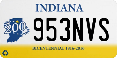 IN license plate 953NVS