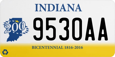 IN license plate 953OAA