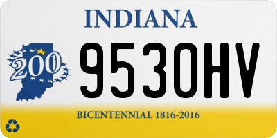 IN license plate 953OHV