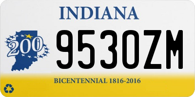 IN license plate 953OZM