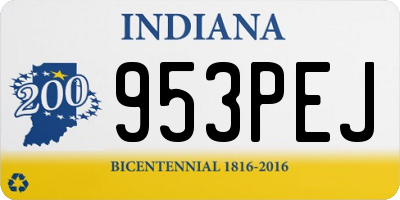 IN license plate 953PEJ