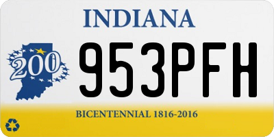 IN license plate 953PFH