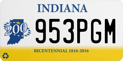 IN license plate 953PGM