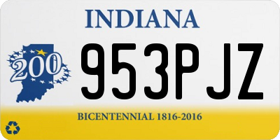 IN license plate 953PJZ