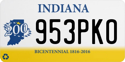IN license plate 953PKO