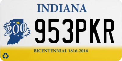 IN license plate 953PKR