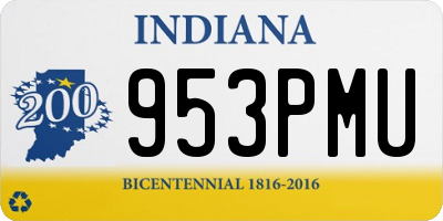 IN license plate 953PMU
