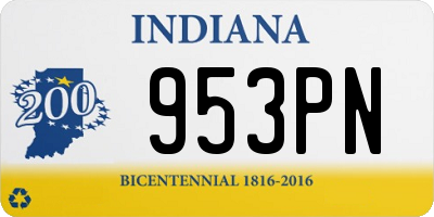 IN license plate 953PN
