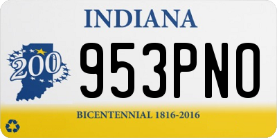 IN license plate 953PNO