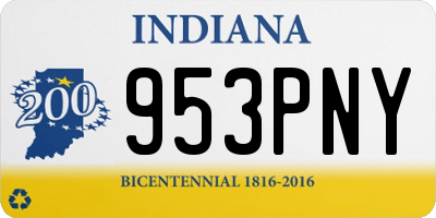 IN license plate 953PNY