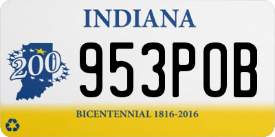 IN license plate 953POB