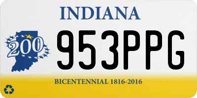 IN license plate 953PPG