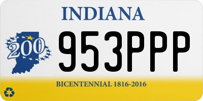 IN license plate 953PPP