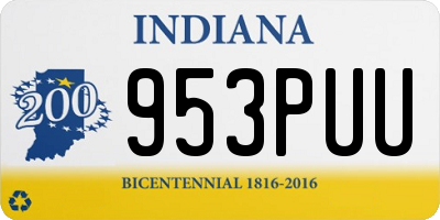 IN license plate 953PUU