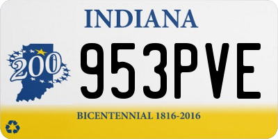 IN license plate 953PVE