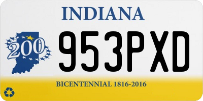 IN license plate 953PXD