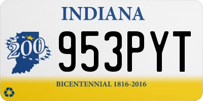 IN license plate 953PYT