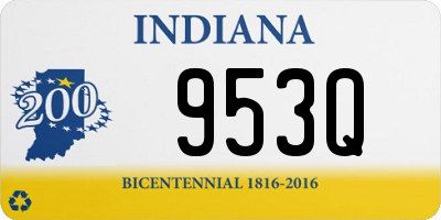 IN license plate 953Q