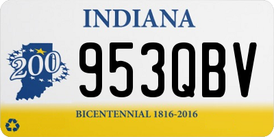 IN license plate 953QBV