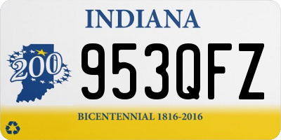 IN license plate 953QFZ