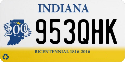 IN license plate 953QHK