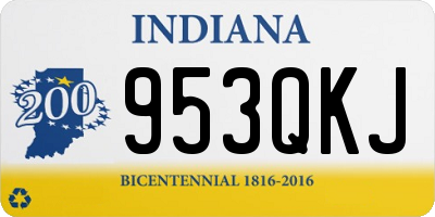 IN license plate 953QKJ