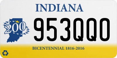 IN license plate 953QQO