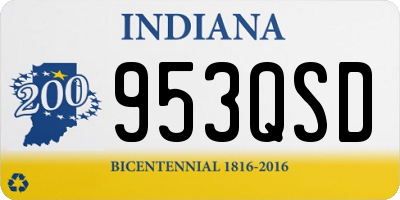 IN license plate 953QSD