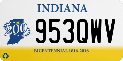 IN license plate 953QWV