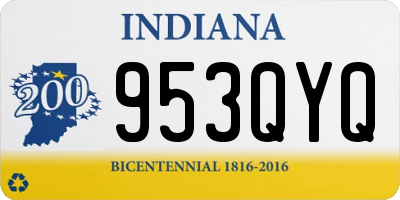IN license plate 953QYQ