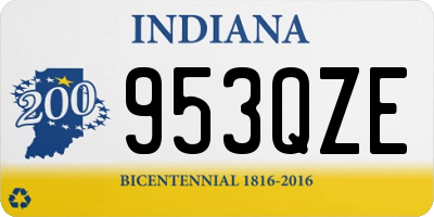 IN license plate 953QZE
