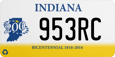 IN license plate 953RC