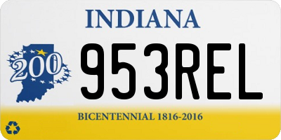 IN license plate 953REL