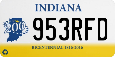 IN license plate 953RFD