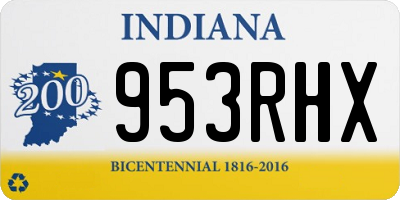 IN license plate 953RHX