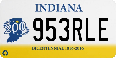 IN license plate 953RLE