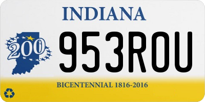 IN license plate 953ROU