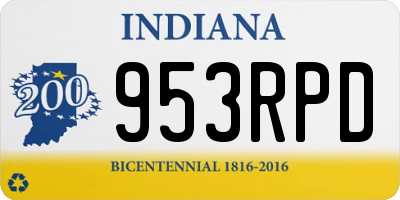 IN license plate 953RPD