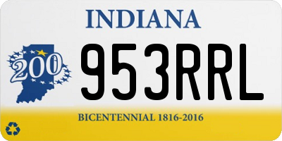 IN license plate 953RRL