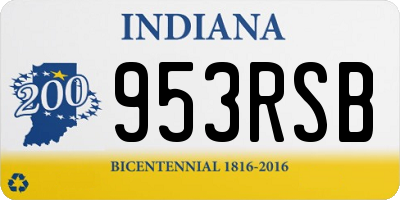 IN license plate 953RSB