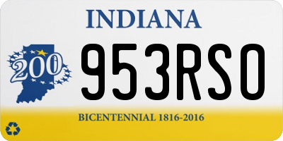 IN license plate 953RSO