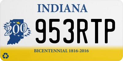 IN license plate 953RTP
